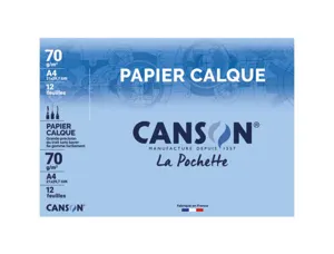 Papier calque canson crayon encre dessin industriel 70/75g a4 297x210mm pochette 12f — Non classé