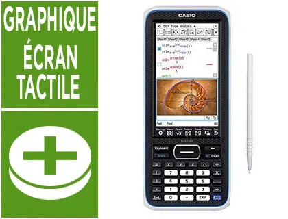 Calculatrice casio graphique fx-cp400+e écran tactile fonctions avancées présentation résultats diaporama — Non classé