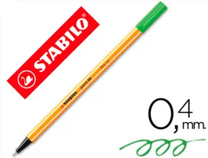 Stylo-feutre stabilo point 88 écriture fine 0.4mm 1000m pointe gainée métal corps hexagonal coloris vert — Non classé