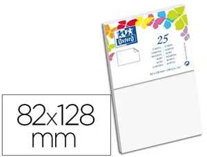 Carte oxford vélin 82x128mm 240g coloris blanc étui 25 unités — Non classé