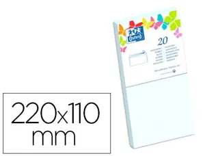Enveloppe oxford vélin 110x220mm 120g coloris blanc étui 20 unités — Non classé