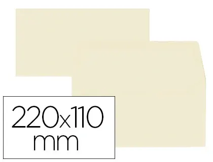Enveloppe oxford vélin 110x220mm 120g coloris vanille étui 20 unités — Non classé