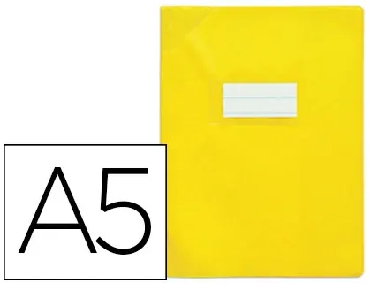 Protège-cahier elba strong line pvc cristal 15/100e sans phtalates coins renforcés a5+ 170x220mm coloris jaune opaque — Non…
