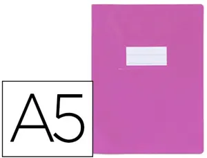 Protège-cahier elba strong line pvc cristal 15/100e sans phtalates coins renforcés a5+ 170x220mm coloris violet opaque —…