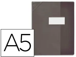 Protège-cahier elba strong line pvc cristal 15/100e sans phtalates coins renforcés a5+ 170x220mm coloris noir opaque — Non…
