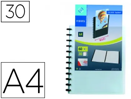 Protège-documents viquel géode personnalisable polypropylène blanc semi-rigide 5/100e 30 pochettes 60 vues format a4+ — Non…