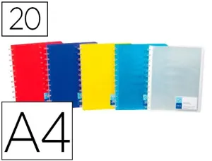 Protège-documents viquel propyglass géode 20 pochettes 40 vues amovibles repositionnables a4 210x297mm coloris assortis —…