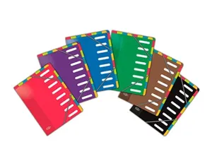 Trieur oxford color life polypropylène a4+ 8 compartiments fermeture élastiques onglets double entrée coloris assortis —…