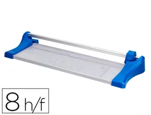 Rogneuse q-connect format a4 10f base acier lame rotative aiguisée automatique table imprimée guide angle 320x157mm — Non…