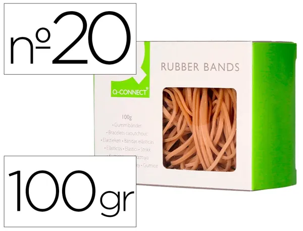 Bracelet caoutchouc q-connect n.20 200x2mm boîte fenêtre 100g — Non classé