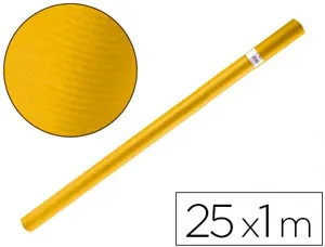 Papier kraft liderpapel 65g/m2 unicolore jaune or rouleau 1x25m — Non classé