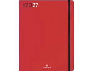 Agenda oberthur semainier 27 fsc flex 1 semaine sur 2      pages 21x27cm 144p coloris    rouge — Non classé