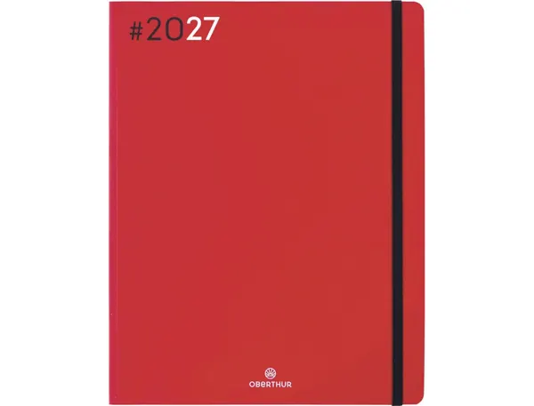 Agenda oberthur semainier 27 fsc flex 1 semaine sur 2      pages 21x27cm 144p coloris    rouge — Non classé