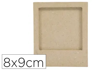 Cadre magnetique decopatch papier mache 8x9cm coloris    brun — Non classé
