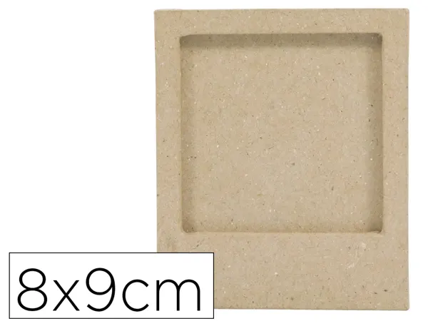 Cadre magnetique decopatch papier mache 8x9cm coloris    brun — Non classé