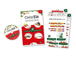 Partition coloree editions fuzeau colorzik cloches chromatiques noel pack 5 comptines avecparoles + 1 cd + notice — Non…