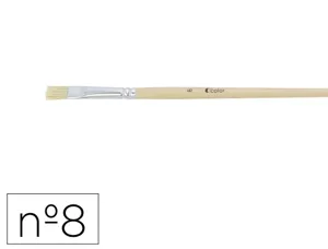 Brosse plate o'color poils soie porc nº8 virole          aluminium manche bois naturel lot 10 unites — Non classé