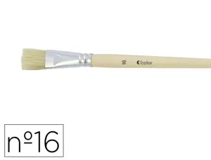 Brosse plate o'color poils soie porc nº16 virole         aluminium manche bois naturel lot 10 unites — Non classé