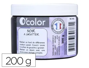 Peinture o'color noir a gratter prete a l'emploi pot  200gr — Non classé