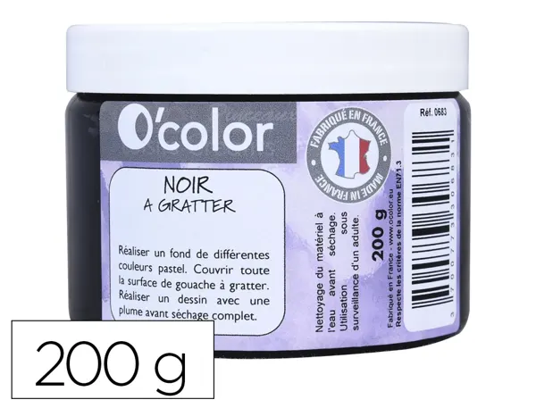 Peinture o'color noir a gratter prete a l'emploi pot  200gr — Non classé