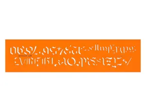 Normographe minerva nº8 trace lettre gothique plastique     coloris orange — Non classé