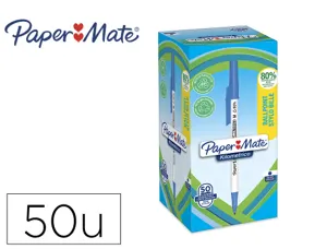 Stylo-bille paper mate kilometrico capuchon pointe   moyenne 1mm encre bleue ultra douce boite 50 unites — Non classé