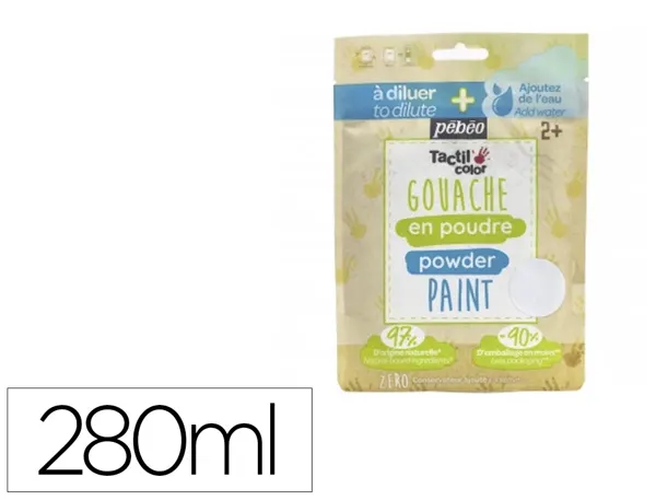 Gouache pebeo tactilcolor poudre a diluer 2 en 1        gouache doigt 280ml gouache   liquide 500ml coloris blanc — Non…