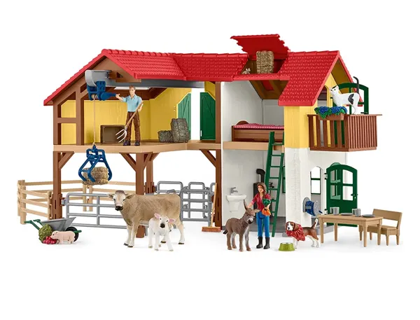 Boite de jeux schleich farm world ferme avec etable et    animaux — Non classé
