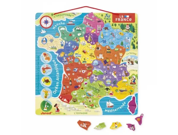 Puzzle interdacta carte de france magnetique 93 pcs      36x36cm — Non classé