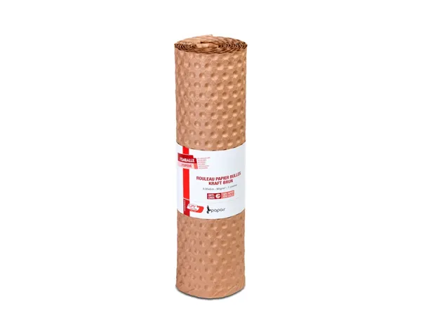 Bulle papier gpv kraft pure pate 1 couche 90gr rouleau    0,35x5m coloris brun — Non classé
