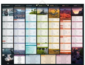 Calendrier bancaire bouchut 2027 bancolor 7 mois          recto/verso 2 oeillets et 1   cordonnet 405x550mm — Non classé