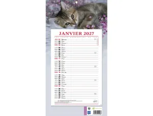 Bloc mensuel 409 bouchut 2027 animaux 1 oeillet 190x360mm — Non classé