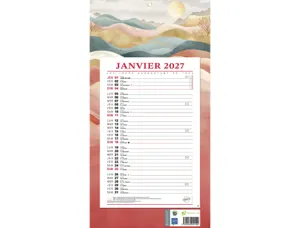 Bloc mensuel 409 bouchut 2027 ambiance 1 oeillet 190x360mm — Non classé