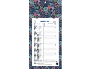 Calendrier exacompta mensuel support mini labo 19x41cm — Non classé