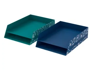 Corbeille a courrier oxford romance 2 niveaux coloris     assortis — Non classé