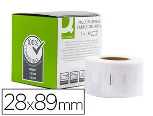Étiquette adhésive q-connect 58x89mm compatible dymo 99010 boîte 260 unités — Non classé