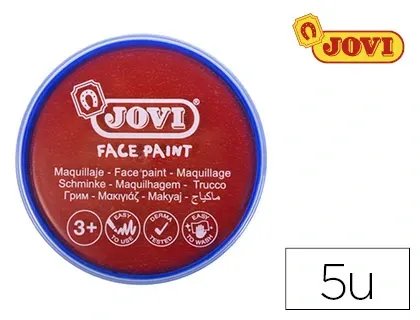 Maquillage jovi face paint en crème de 20ml couleur rouge étui de 5 galets — Non classé