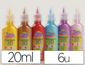 Peinture 3d oz international diams mini tubes total fashion tous supports 20ml coloris assortis kit de 6 unités — Non classé