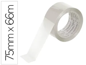 Ruban adhesif q-connect polypropylene pour emballage  45 microns 66mx75mm coloris   transparent — Non classé