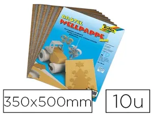 Carton ondulé folia 350x500mm coloris or et argent paquet de 10 unités — Non classé