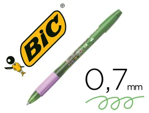 Stylo-bille bic gelocity illusion pointe moyenne 0.7mm encre gel effaçable et rechargeable coloris vert — Non classé