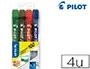PILOT Marqueur permanent 100, pointe ogive, étui de 4 — Fournitures — vue 2