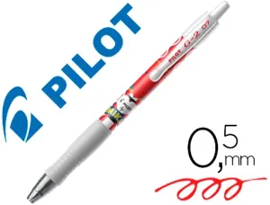 Stylo-bille pilot g2 7 mika édition limitée coeur écriture moyenne encre gel rétractable corps translucide rouge — Non classé