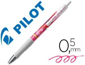 Stylo-bille pilot g2 7 mika édition limitée bouche écriture moyenne encre gel rétractable corps translucide rose — Non classé