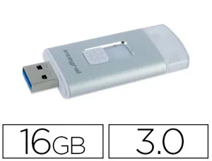 Clé usb intégral 3.0 morestor 16gb double connectique port lightning ios port usb compatible windows mac linus — Non classé