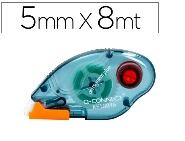 Colle q-connect roller éco permanent coloris bleu transparent 6.5mmx8.5m — Non classé