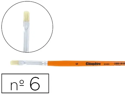 Brosse plate cléopâtre nº6 soie de porc bois fsc vernis protecteur — Non classé