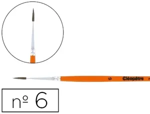 Pinceau cléopâtre nº6 poils de poney bois fsc vernis protecteur — Non classé