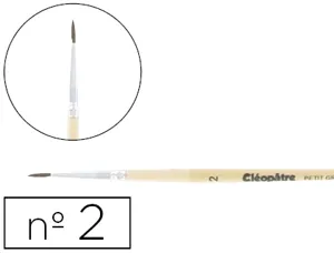 Pinceau cléopâtre nº2 petit gris mélangé bois fsc vernis protecteur — Non classé