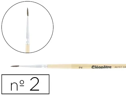 Pinceau cléopâtre nº2 petit gris mélangé bois fsc vernis protecteur — Non classé